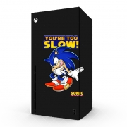 Autocollant Xbox Series X / S - Skin adhésif Xbox You're Too Slow - Sonic