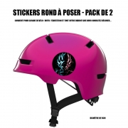 Autocollant pour casque de vélo / Moto Black Goku Face Art Blue and pink hair