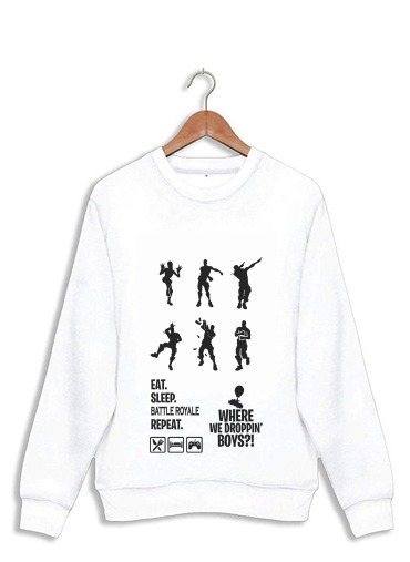 Sweatshirt Battle Royal FN Eat Sleap Repeat Dance
