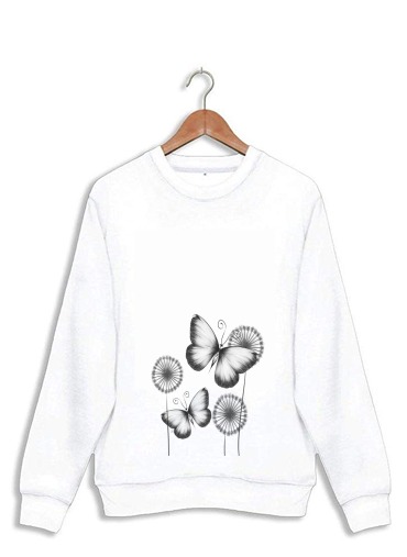 Sweatshirt Butterflies Dandelion
