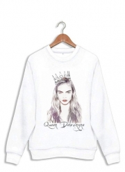 Sweatshirt Cara Delevingne Queen Art