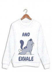 Sweatshirt Cat Yoga Exhale