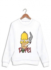 Sweatshirt Homer Dope Weed Smoking Cannabis