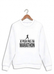 Sweatshirt Je peux pas j'ai marathon