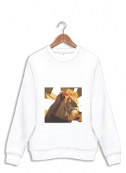 Sweatshirt Lion Geometric Brown