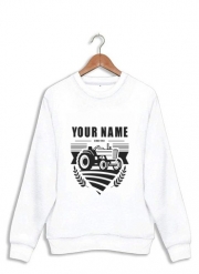 Sweatshirt Tracteur Logo personnalisable prénom date de naissance