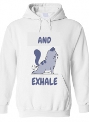 Sweat à capuche Cat Yoga Exhale