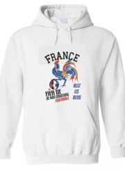 Sweat à capuche France Football Coq Sportif Fier de nos couleurs Allez les bleus