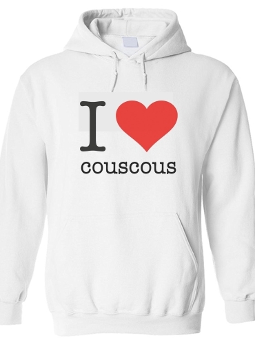 Sweat à capuche I love couscous - Plat Boulette
