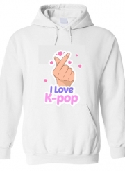 Sweat à capuche I love kpop