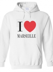 Sweat à capuche I love Marseille
