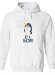 Sweat à capuche Pingouin wants to be unicorn