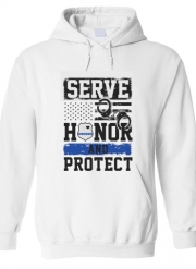 Sweat à capuche Police Serve Honor Protect