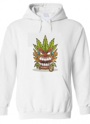 Sweat à capuche Tiki mask cannabis weed smoking