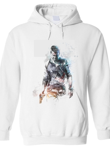 Sweat à capuche Uncharted Nathan Drake Watercolor Art