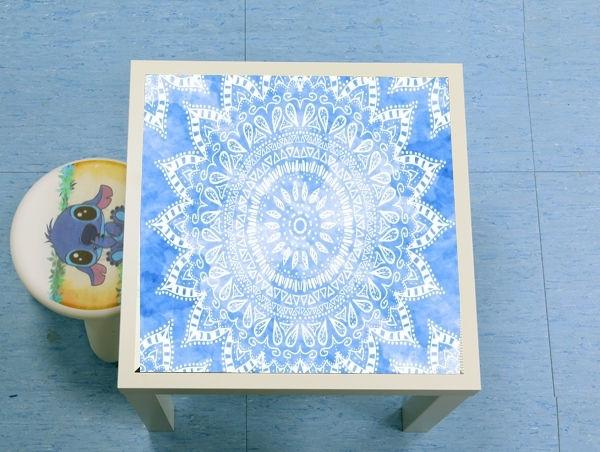 Table basse Bohemian Flower Mandala in Blue