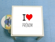 Table basse I love Prénom - Personnalisable avec nom de ton choix