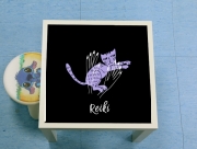 Table basse Reiki Animal chat violet