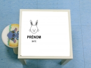 Table basse Tampon annonce naissance Lapin