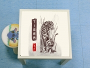 Table basse Tiger Japan Watercolor Art