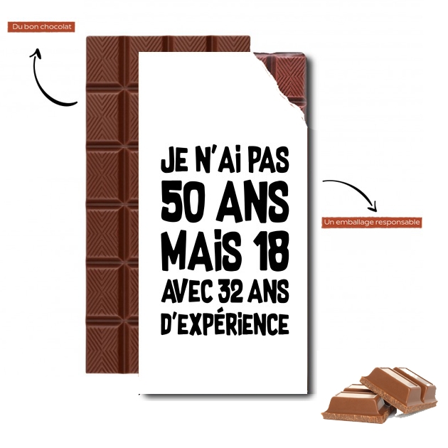 Tablette de chocolat personnalisé 50 ans Cadeau anniversaire