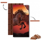 Tablette de chocolat personnalisé A Horse In The Sunset