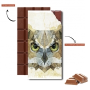 Tablette de chocolat personnalisé abstract owl
