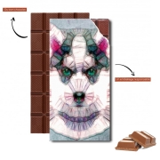 Tablette de chocolat personnalisé abstract husky puppy