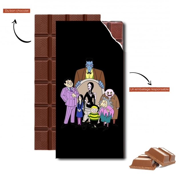 Tablette de chocolat personnalisé addams family