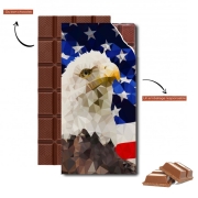 Tablette de chocolat personnalisé American Eagle and Flag