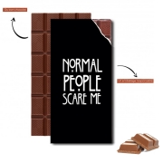 Tablette de chocolat personnalisé American Horror Story Normal people scares me