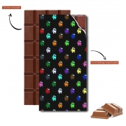 Tablette de chocolat personnalisé Among Us Pattern