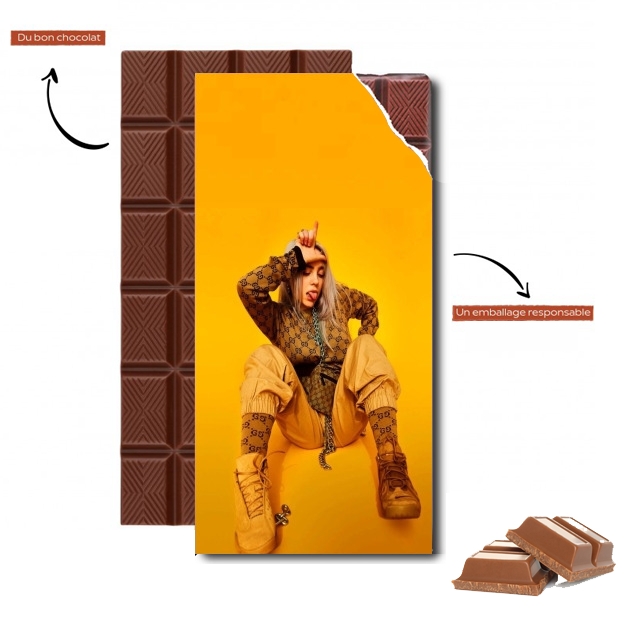 Tablette de chocolat personnalisé bad guy billie eilish remix