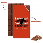 Tablette de chocolat personnalisé Basketball Born To Play