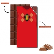 Tablette de chocolat personnalisé Belgique Maillot Football 2018