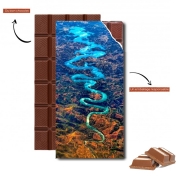 Tablette de chocolat personnalisé Blue dragon river portugal
