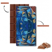 Tablette de chocolat personnalisé Blue Triangles