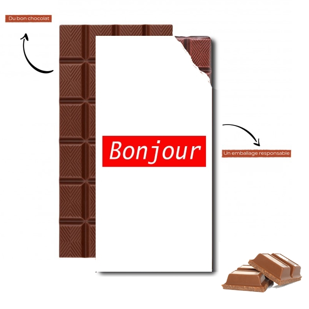 Tablette de chocolat personnalisé Bonjour Vald