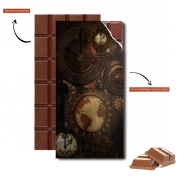 Tablette de chocolat personnalisé Brown steampunk clocks and gears