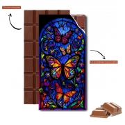 Tablette de chocolat personnalisé Butterfly Crystal