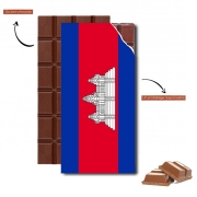 Tablette de chocolat personnalisé Cambodge Flag