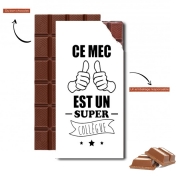 Tablette de chocolat personnalisé Ce mec est un super collegue cadeau depart