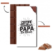 Tablette de chocolat personnalisé Certifié meilleur papa du monde