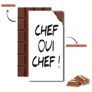Tablette de chocolat personnalisé Chef Oui Chef humour