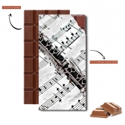 Tablette de chocolat personnalisé Clarinette Musical Notes