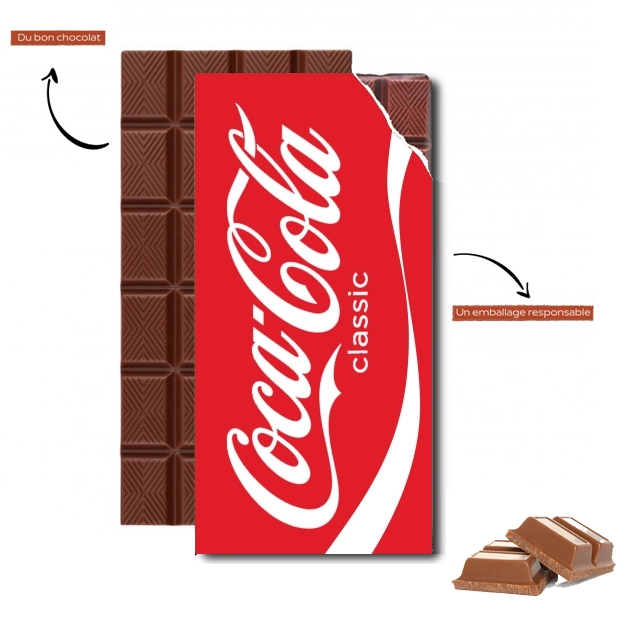 Tablette de chocolat personnalisé Coca Cola Rouge Classic