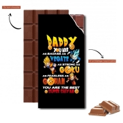 Tablette de chocolat personnalisé Daddy you are as badass as Vegeta As strong as Goku as fearless as Gohan You are the best