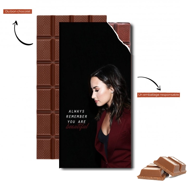 Tablette de chocolat personnalisé Demi Lovato Always remember you are beautiful