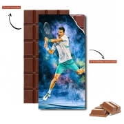 Tablette de chocolat personnalisé Djokovic Painting art