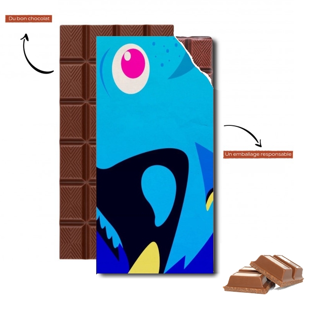Tablette de chocolat personnalisé Dory Blue Fish